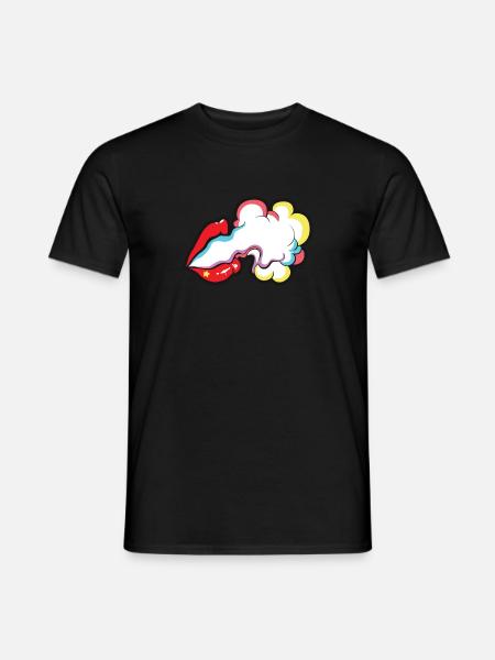 Lips Smoke smoke - Men's T-Shirt - black