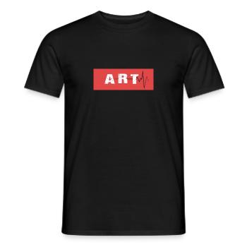 art - Men's T-Shirt - black - Front - AI Model Male 178 light (178cm)