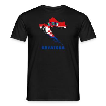 Hrvatska - Männer T-Shirt - Schwarz - Vorne - AI Model Male 178 light (178cm)