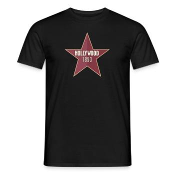 Hollywood star - Men's T-Shirt - black - Front - AI Model Male 178 light (178cm)