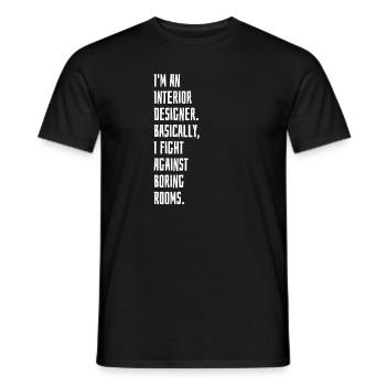 Interior Designer - Men's T-Shirt - black - Front - AI Model Male 178 light (178cm)