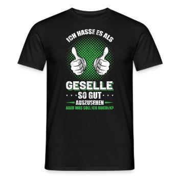 Geselle Prüfung bestanden Sprüche - Männer T-Shirt - Schwarz - Vorne - AI Model Male 178 light (178cm)