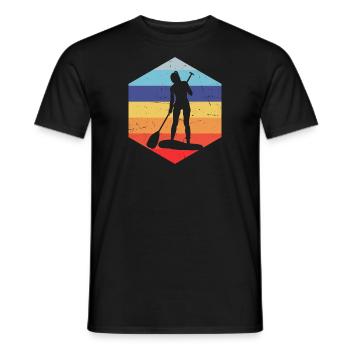Standup Paddle Paddle Hommes - T-shirt homme - noir - Devant - AI Model Male 178 light (178cm)