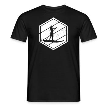 Men's Standup Paddleboard Standup Paddle - Men's T-Shirt - black - Front - AI Model Male 178 light (178cm)