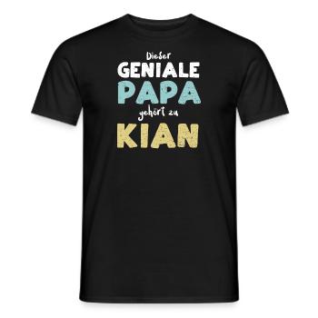 Dieser Geniale Papa Gehört Zu Kian - Männer T-Shirt - Schwarz - Vorne - AI Model Male 178 light (178cm)