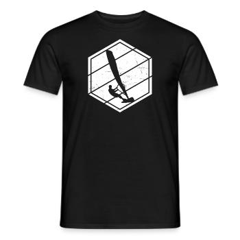 Men's Surfer Surfing Windsurfer Windsurf Windsurfing Windsurfing - Men's T-Shirt - black - Front - AI Model Male 178 light (178cm)