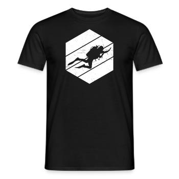 Scuba Diver Diver Femmes Plongée Libre - T-shirt homme - noir - Devant - AI Model Male 178 light (178cm)