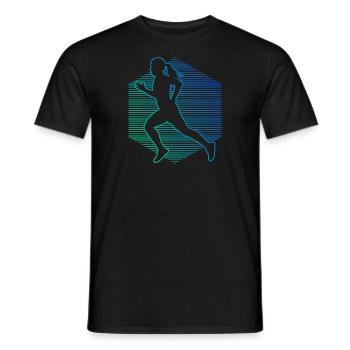 Course de fond Jogging Course féminine - T-shirt homme - noir - Devant - AI Model Male 178 light (178cm)