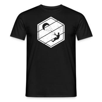 Kitesurf Kiting Femmes Kitesurfing Kitesurfer - T-shirt homme - noir - Devant - AI Model Male 178 light (178cm)