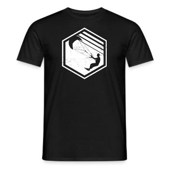 Kitesurfers Men Kitesurfing Kiting Kitesurfing - Men's T-Shirt - black - Front - AI Model Male 178 light (178cm)
