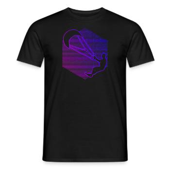 Kiten Kitesurfer Kite Men Kitesurfing - Men's T-Shirt - black - Front - AI Model Male 178 light (178cm)