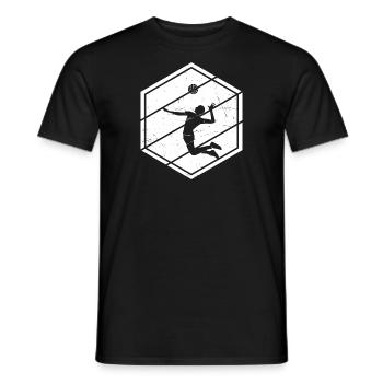 Beach Volley Volleyballer Beachvolleyball - Männer T-Shirt - Schwarz - Vorne - AI Model Male 178 light (178cm)