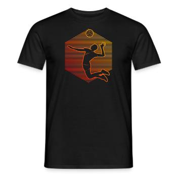Beach Volleyball Women's Beach Volley Volley - Men's T-Shirt - black - Front - AI Model Male 178 light (178cm)
