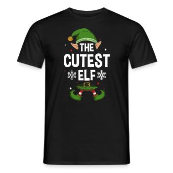 Group Matching Family Christmas Gift Elf - Männer T-Shirt - Schwarz - Vorne - AI Model Male 178 light (178cm)