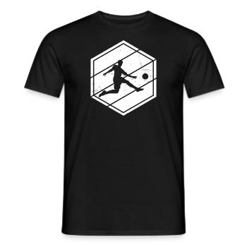 Women's Footballer Men Football Playing Football - Men's T-Shirt - black - Front - AI Model Male 178 light (178cm)
