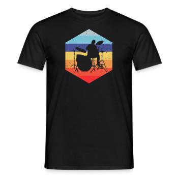 Percussionist Drums Ladies Drummer - Men's T-Shirt - black - Front - AI Model Male 178 light (178cm)