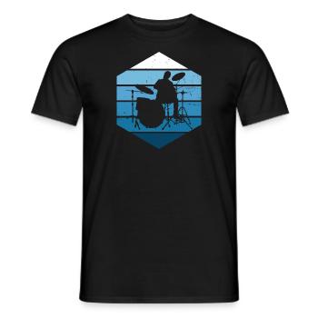 Drummer Drummer Drummer Men - Men's T-Shirt - black - Front - AI Model Male 178 light (178cm)