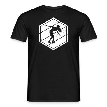 Rollerskate Patin à roulettes Patin à roulettes masculin - T-shirt homme - noir - Devant - AI Model Male 178 light (178cm)