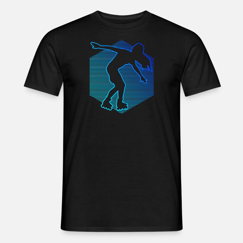 Herren Roller Skates Rollerskate Rollschuh - Männer T-Shirt - Schwarz