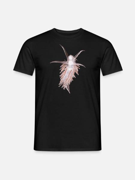 Meeresschnecke Flabellina trophina - Männer T-Shirt - Schwarz