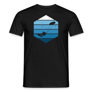 Kitesurfing Kitesurfer Kite Kite Men - Men's T-Shirt - black - Front - AI Model Male 178 light (178cm)