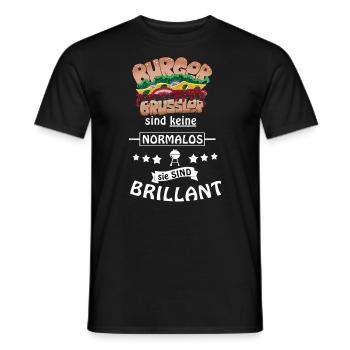 Burger Bruzzler sind brillant - Männer T-Shirt - Schwarz - Vorne - AI Model Male 178 light (178cm)