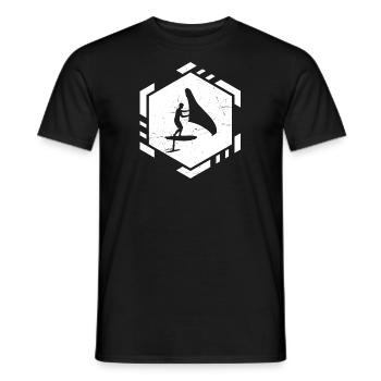 hydrofoil wingfoil Women wingsurf foilwing - Men's T-Shirt - black - Front - AI Model Male 178 light (178cm)