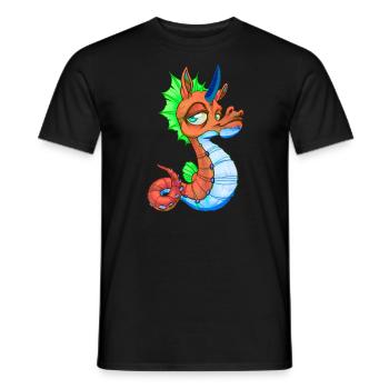 Cute Seahorse Unicorn Seahorse Gift - Men's T-Shirt - black - Front - AI Model Male 178 light (178cm)