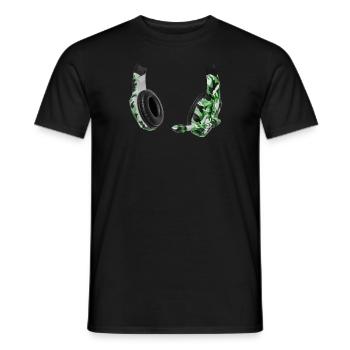 Gamer camouflage headphone - Männer T-Shirt - Schwarz - Vorne - AI Model Male 178 light (178cm)
