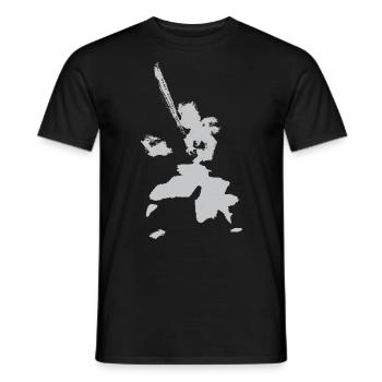 Kendo Figure - INK - Men's T-Shirt - black - Front - AI Model Male 178 light (178cm)