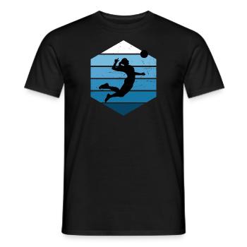 Volley-ball Volley-ball Volleyball Volleyball Volleyball - T-shirt homme - noir - Devant - AI Model Male 178 light (178cm)