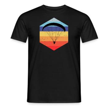 Paraglider Paragliding Gleitschirmfliegen - Männer T-Shirt - Schwarz - Vorne - AI Model Male 178 light (178cm)