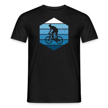 Radfahren Mountainbiker MTB Radfahrer Herren - Männer T-Shirt - Schwarz - Vorne - AI Model Male 178 light (178cm)