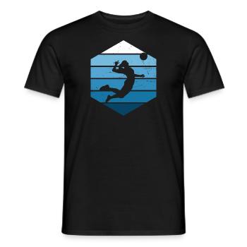 Volleyballer Volleyball Volleyballspielen - T-shirt homme - noir - Devant - AI Model Male 178 light (178cm)