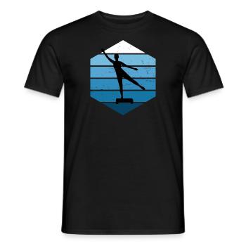 Damen Körpergymnastik Fitnesstraining Aerobic - Männer T-Shirt - Schwarz - Vorne - AI Model Male 178 light (178cm)