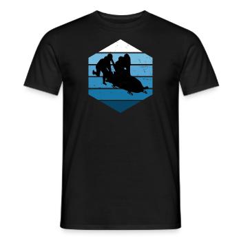Bobsleigh Women Bobsleigh Track Bobsleigh Ride - Men's T-Shirt - black - Front - AI Model Male 178 light (178cm)