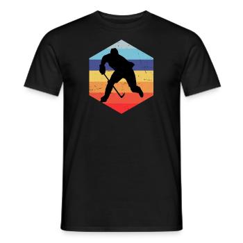 Ice Hockey Eishockey Damen Eishockey Spieler - Männer T-Shirt - Schwarz - Vorne - AI Model Male 178 light (178cm)
