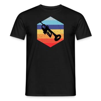 Trompetenspieler Trumpet Herren Damen Jazz Trompet - Männer T-Shirt - Schwarz - Vorne - AI Model Male 178 light (178cm)