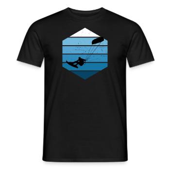 Kitesurfing Kitesurf Kitesurfer Kite Kite - Men's T-Shirt - black - Front - AI Model Male 178 light (178cm)