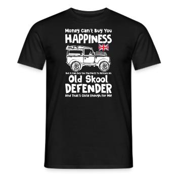 Landy Defender Retro Classic - Men's T-Shirt - black - Front - AI Model Male 178 light (178cm)
