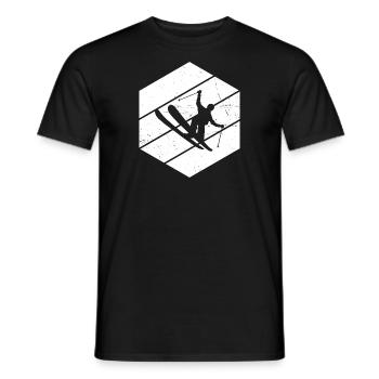 Ski acrobatique femmes hommes slopestyle saut à ski - T-shirt homme - noir - Devant - AI Model Male 178 light (178cm)
