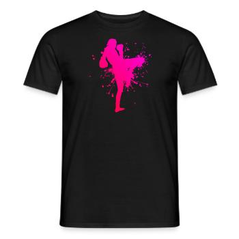 Thai Boxing Thai Boxer Muay Thai Thaiboxing - Men's T-Shirt - black - Front - AI Model Male 178 light (178cm)