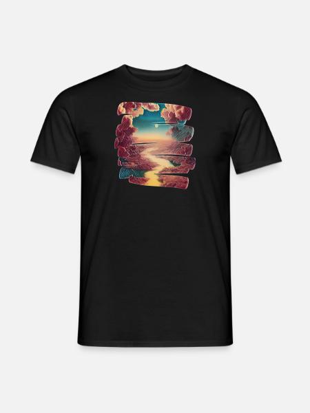 River Clouds Dream World - Men's T-Shirt - black