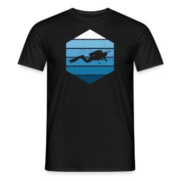 Scuba Diving Scuba Diver Scuba Diver - Men's T-Shirt - black - Front - AI Model Male 178 light (178cm)