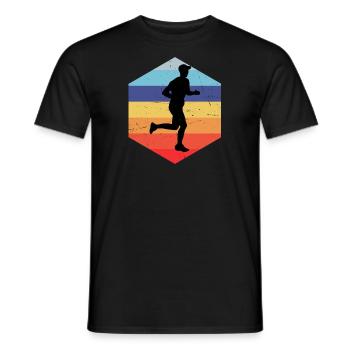 Course de cross-country hommes - T-shirt homme - noir - Devant - AI Model Male 178 light (178cm)