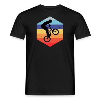 bmx bmx jungen Damen Herren Radfahren bmx fahrrad - Männer T-Shirt - Schwarz - Vorne - AI Model Male 178 light (178cm)