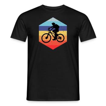 Cycling Mountain bikers Cycling Cyclists - Men's T-Shirt - black - Front - AI Model Male 178 light (178cm)