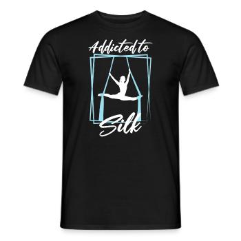 Aerial Silks für Aerial Yoga und Aerial Gymnastics - Männer T-Shirt - Schwarz - Vorne - AI Model Male 178 light (178cm)