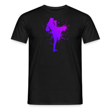 Boxeur thaïlandais Muay Thai Boxe thaïlandaise Boxe thaïlandaise - T-shirt homme - noir - Devant - AI Model Male 178 light (178cm)