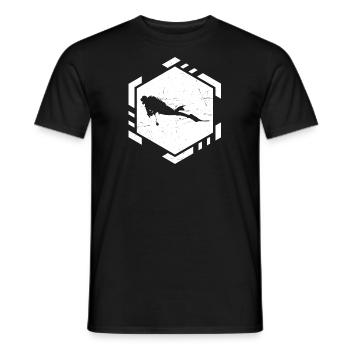 Diving Women Men Scuba Diver Scuba Diving - Men's T-Shirt - black - Front - AI Model Male 178 light (178cm)